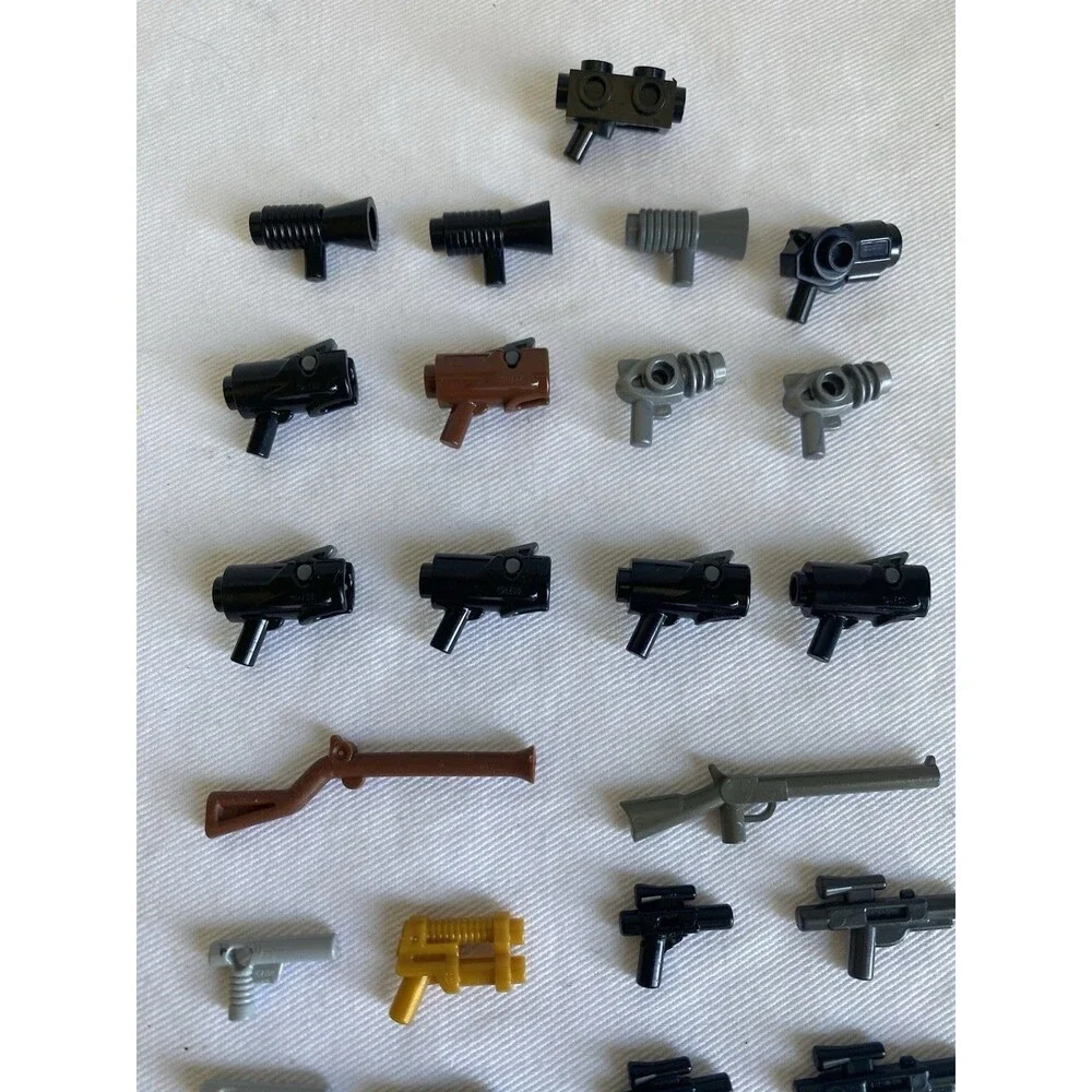 Lot of 42 Lego Minifigures Weapon Accessories #76